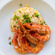 Chicken Fried Rice with Grilled Australian King Prawns <br /> 炙烤澳洲皇帝虾和鸡肉炒饭