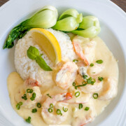 Creamy Garlic Prawns with Rice <br /> 西式蒜蓉奶油虾饭